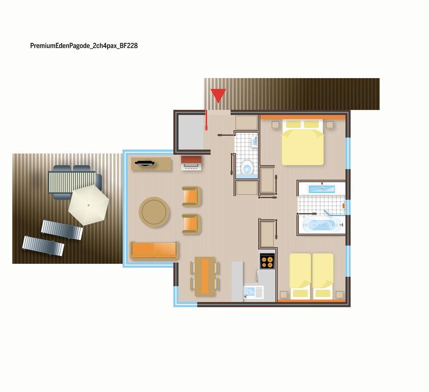 Hotel Center Parcs Les Bois Francs Verneuil d'Avre et d'Iton Pokój zdjęcie